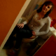 Some friends film a girl sitting on a toilet - probably taking a shit, although we are not sure.